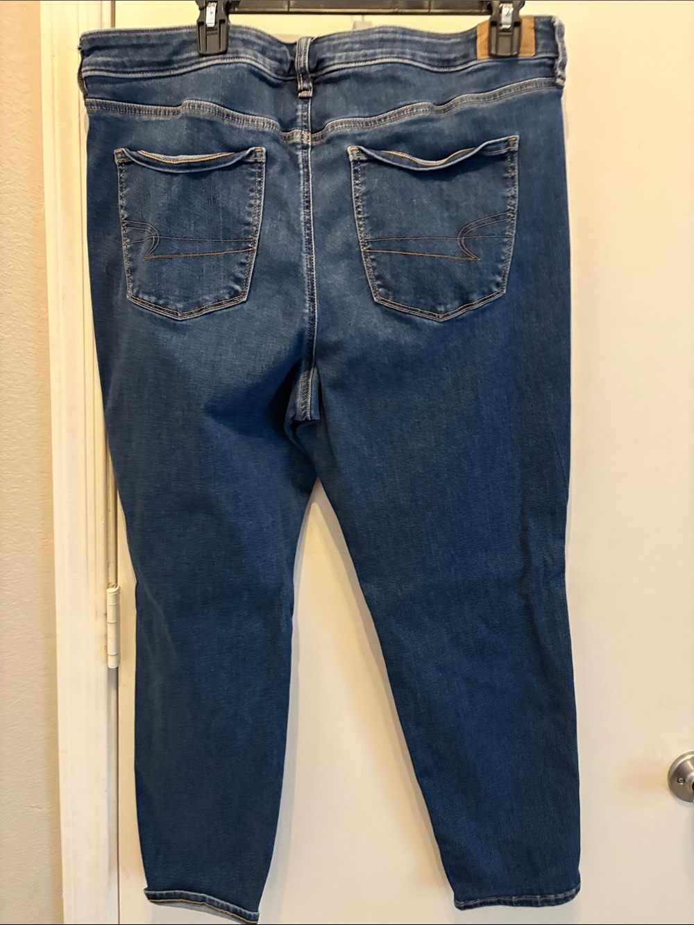 American Eagle Outfitters Women's Dark Wash Skinny Jeans Next Level Size 20 Shor - Picture 3 of 6